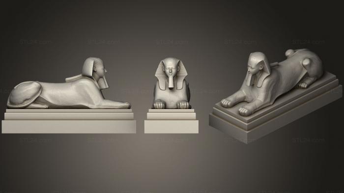 Статуи античные и исторические (Статуя 80 Сфинкс, STKA_1531) 3D модель для ЧПУ станка